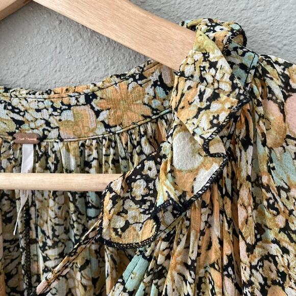 Free People Feeling Groovy Maxi Dress - Floral - Black Gold - Small - Picture 5 of 11